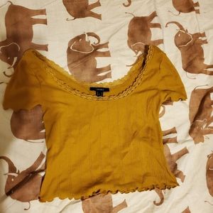 Yellow crop top * NEVER WORN*